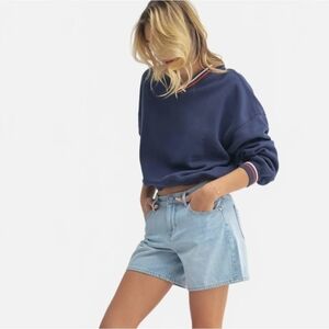 JUST BLACK Womens Size S Light Blue Mom Denim Shorts NWT